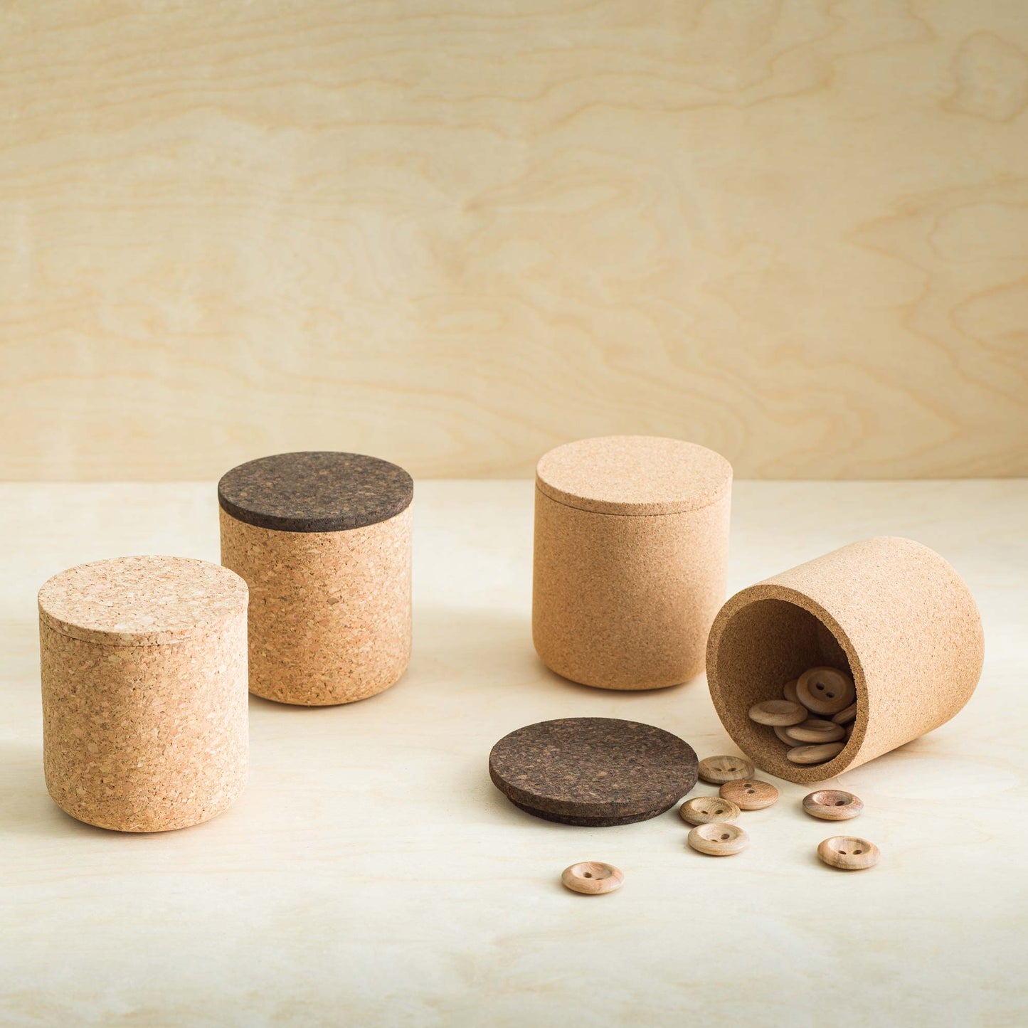 Emke Cork Vessel - Ash Cork Lid