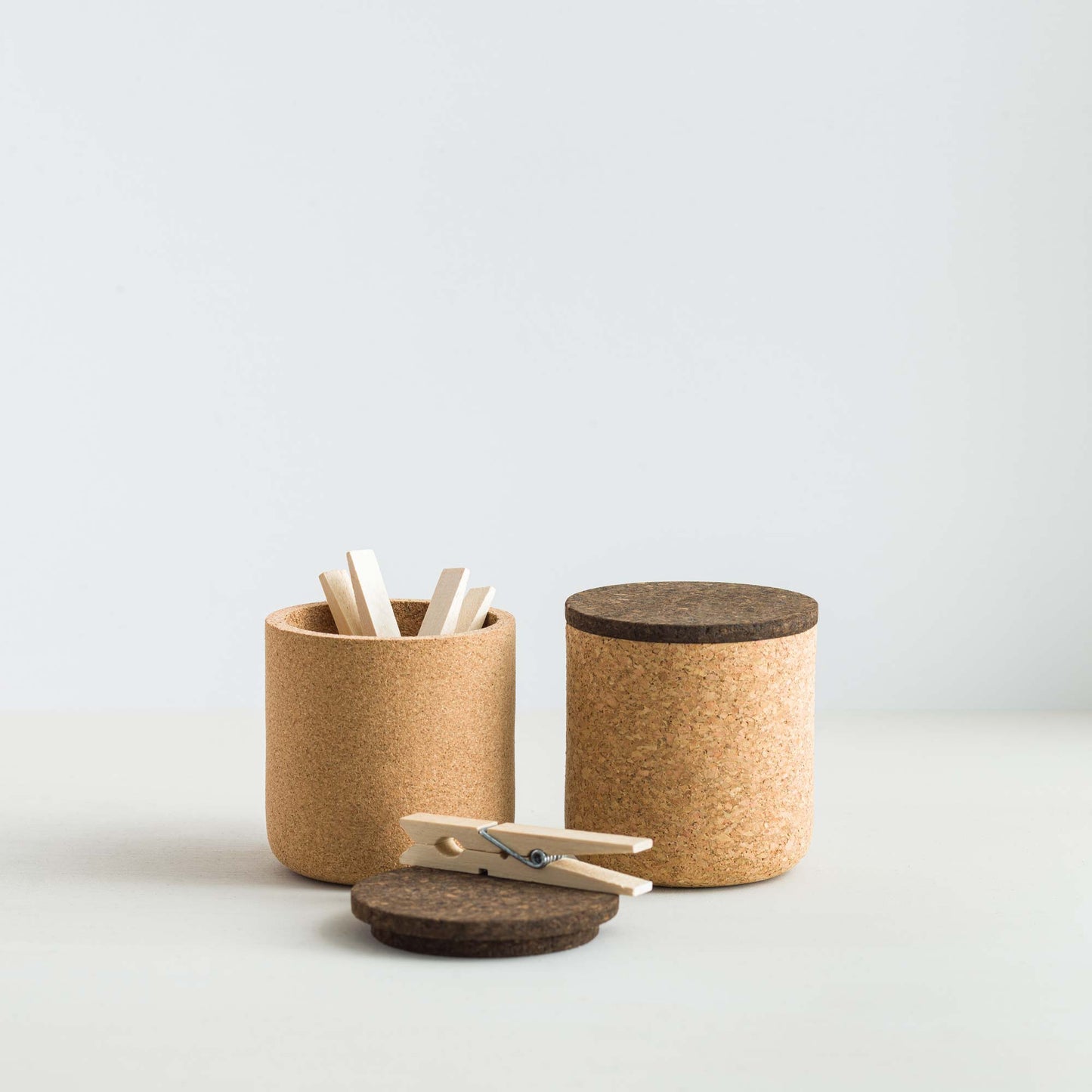 Emke Cork Vessel - Ash Cork Lid