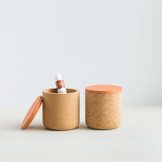 Emke Cork Vessel - Tangerine Lid