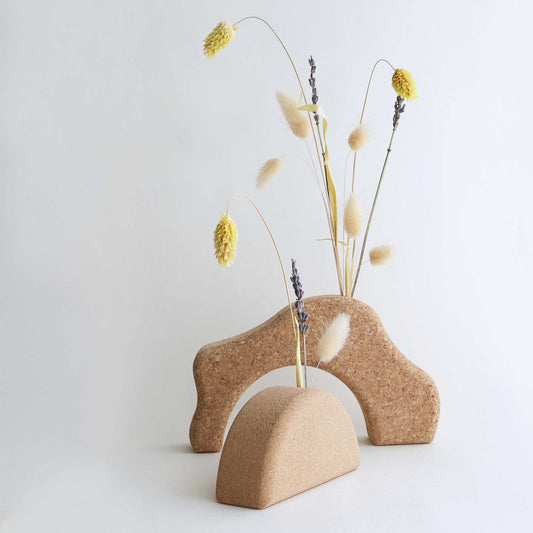 Onda & Sol Cork Vase Duo